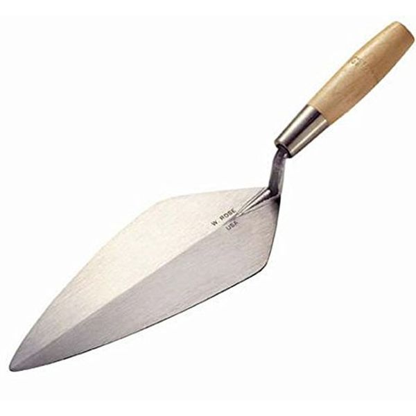 Kraft Tool 13"x5-3/8" Carbon Steel Narrow London Brick Trowel - Wood Handle RO186-13